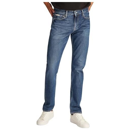 Calvin Klein uomo jeans slim elasticizzati, blu (denim medium), 32w/38l