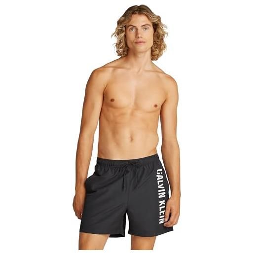 Calvin Klein uomo pantaloncino da bagno medium drawstring con coulisse, nero (pvh black), s