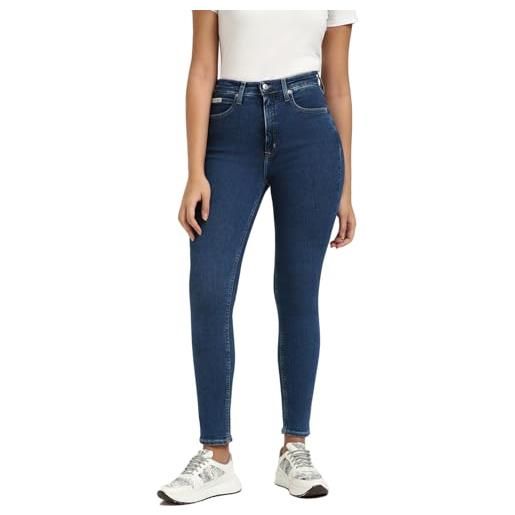 Calvin Klein donna jeans high rise skinny fit, blu (denim medium), 31w/30l