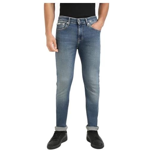 Calvin Klein uomo jeans skinny elasticizzati, blu (denim medium), 33w/34l