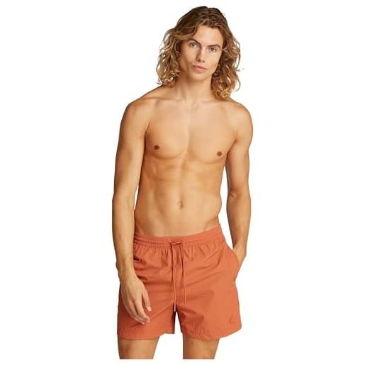 Calvin Klein pantaloncino da bagno uomo medium drawstring lunghezza media, arancione (aragon), l