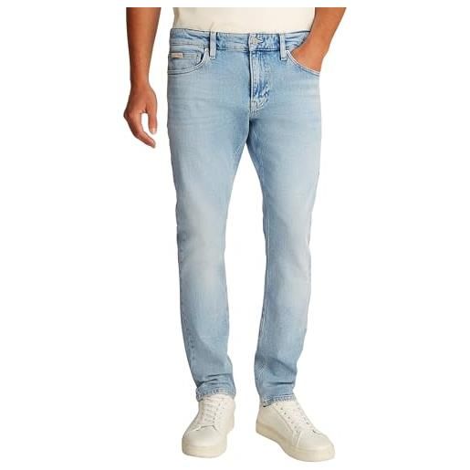 Calvin Klein uomo jeans slim elasticizzati, blu (denim light), 30w/32l