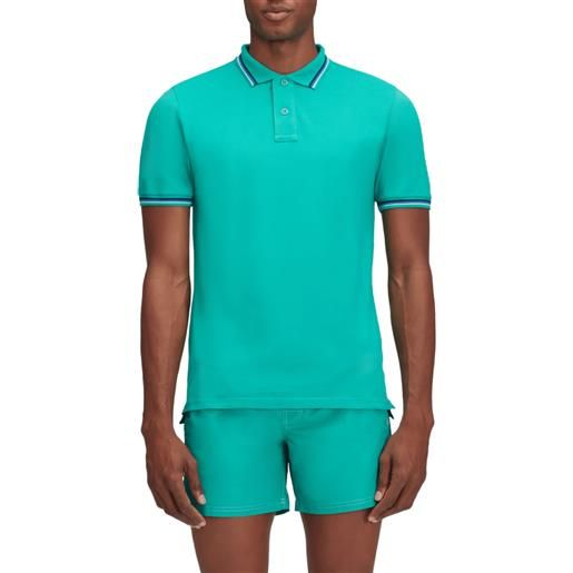 SUNDEK polo brice in cotone piquet con dettagli tricolor maniche corte da uomo