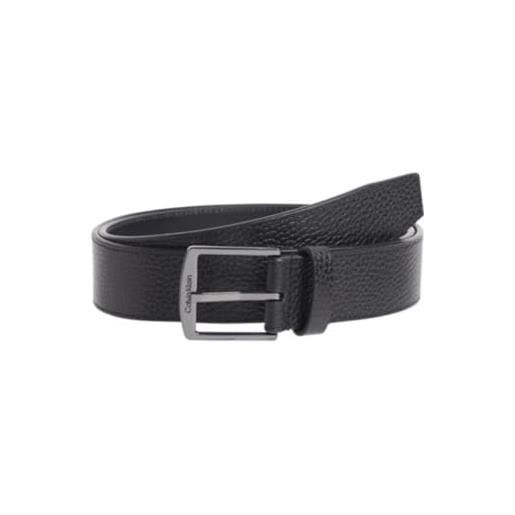 Calvin Klein cintura uomo ck casual 35mm in pelle, nero (ck black pebble), 110 cm