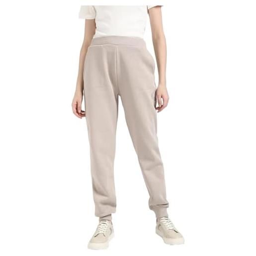 Calvin Klein donna pantaloni da jogging raised embroidery ck jog pant regular fit, grigio (atmosphere), m