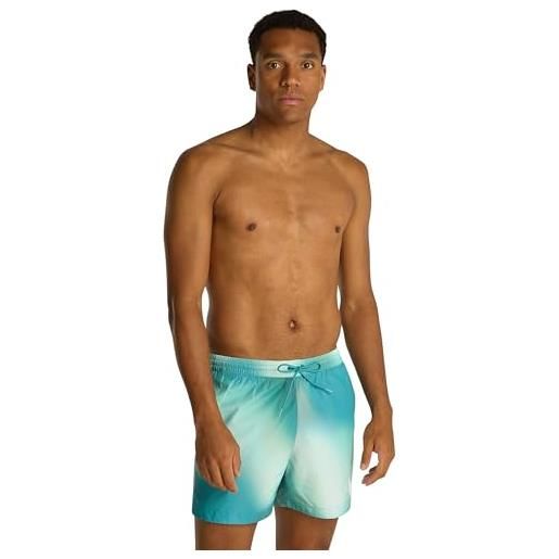 Calvin Klein uomo pantaloncino da bagno medium drawstring-print lunghezza media, multicolore (ck ombre blue aop), s