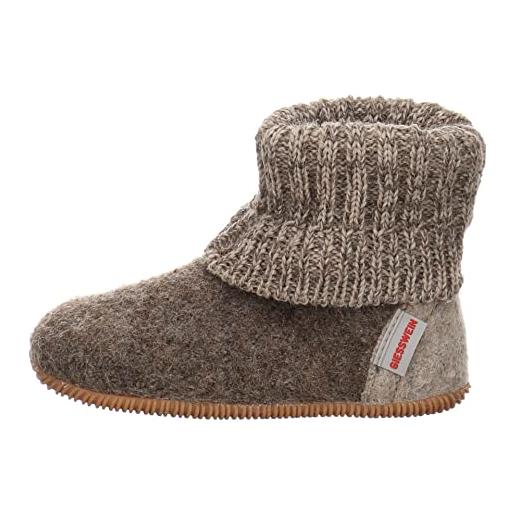 Giesswein wildpoldsried - pantofole a stivaletto unisex bambini, grigio (anthrazit), 33 eu