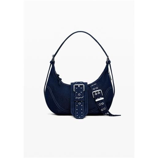 Desigual borsa di jeans con fibbie media