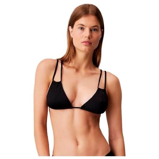 Calvin Klein donna top bikini a triangolo imbottitura estraibile, nero (pvh black), xs