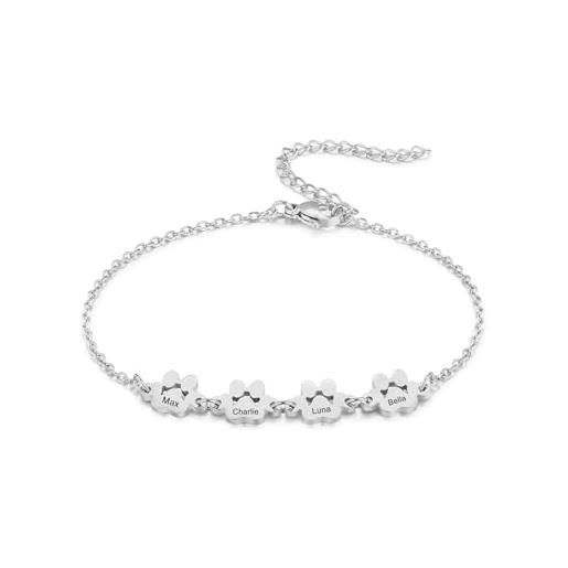 Elli Bracciale Donne Zampe Ciondolo di Base in Argento Sterlino 925