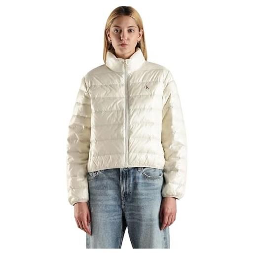 Calvin Klein donna piumino down shine lucido, avorio (ivory), l