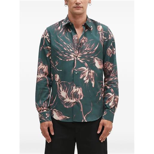 Paul Smith camicia a fiori a maniche lunghe - verde