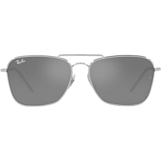 Ray-Ban occhiali da sole caravan reverse - argento
