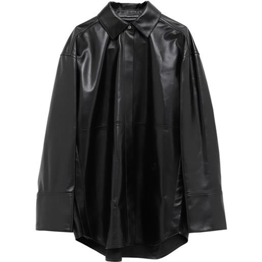 LOEWE camicia in pelle - nero