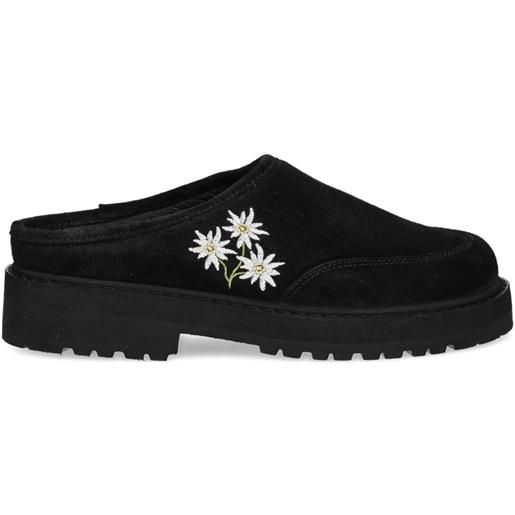 Diemme mules maggiore stella con ricamo - nero