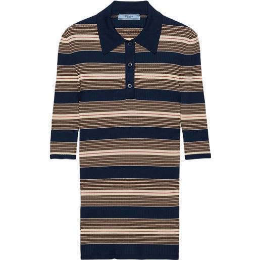 Prada polo a righe - blu