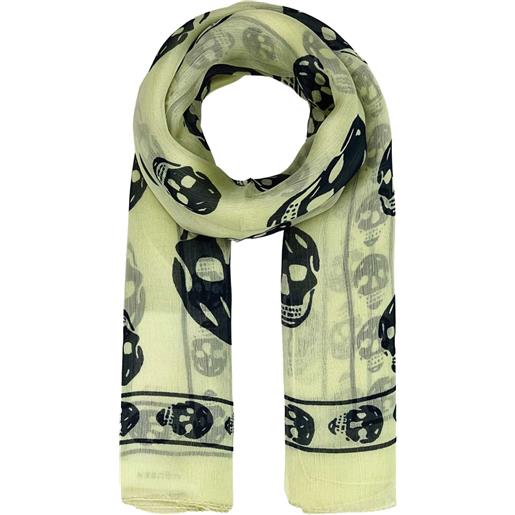 Alexander McQueen foulard in seta con stampa - verde