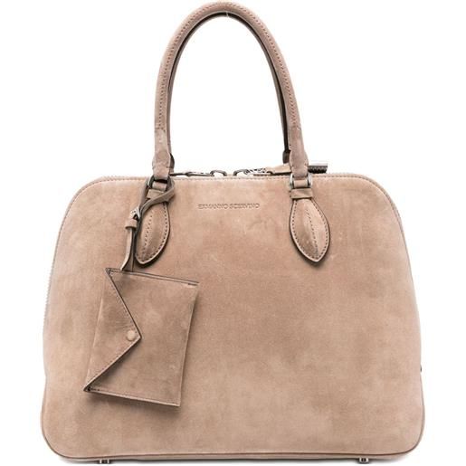 Ermanno Scervino borsa tote con zip - toni neutri