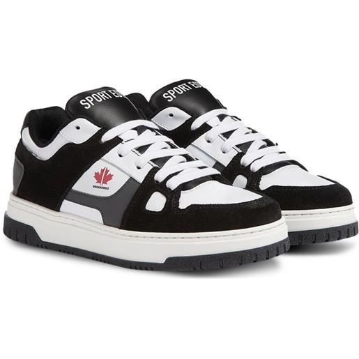 DSQUARED2 KIDS sneakers con inserti in pelle scamosciata - nero