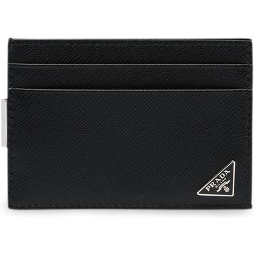 Prada portacarte con fermasoldi - nero