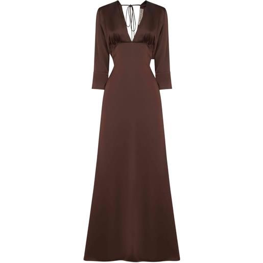 Blanca Vita abito lungo svasato - marrone