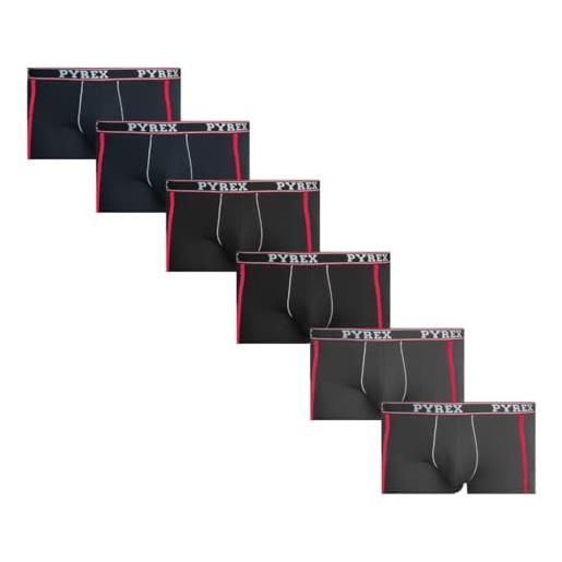 Pyrex boxer ragazzo cotone elasticizzato pacco da 6pz, art. 25300 assortito 11-12 anni