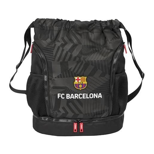 safta f. C. Barcellona black - zaino sacco, zaino, ideale per bambini di diverse età, comodo e versatile, qualità e resistenza, 34 x 15 x 43 cm, colore nero, nero, estándar, casual