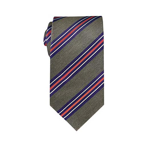 Remo Sartori - cravatta lunga extra lunga xl in seta rigata regimental, lunghezza da 155 cm a 175 cm, made in italy, uomo (bluette, lunghezza 175 cm)