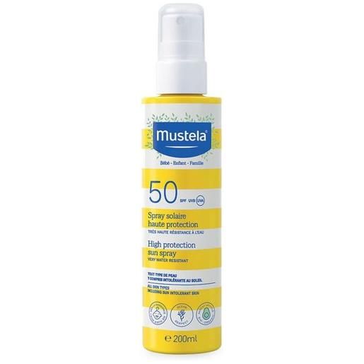 Mustela - latte solare spray spf 50+ protezione solare neonati bambini e adulti confezione 200 ml