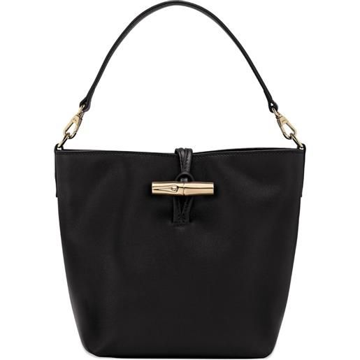 Longchamp borsa a secchiello le roseau piccola - nero