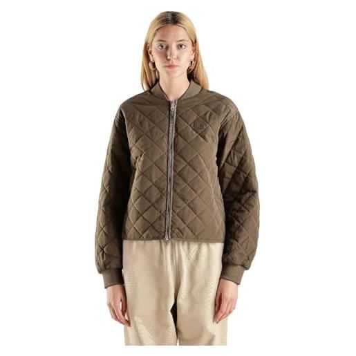 Calvin Klein donna bomber quilted jacket sottile, verde (tarmac), xl