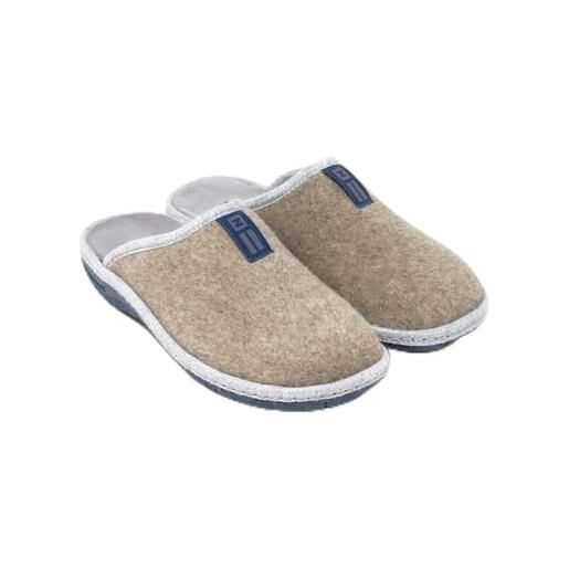 Nordikas - pantofole da casa da donna aperte boreali - pantunfle antiscivolo realizzate in spagna, sabbia, 40 eu