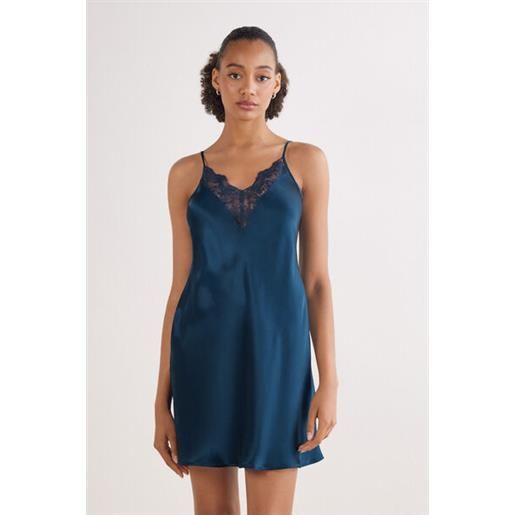 Intimissimi sottoveste in seta luxury dreams blu