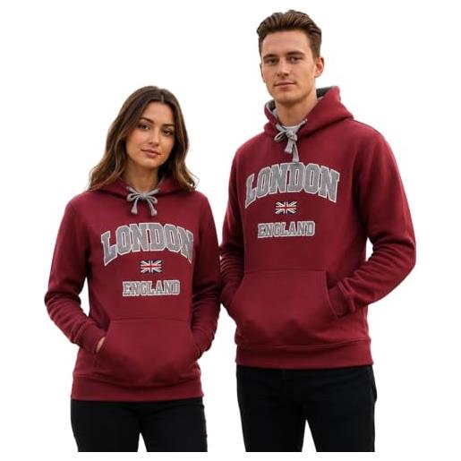 GWCC applique da ricamo londra inghilterra le129 colore rosso rubino xs a 4xl, rosso rubino. , m
