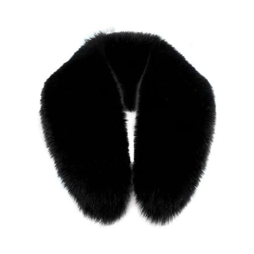 Aublinto sciarpa avvolgente di ricambio per colletto, sciarpa in pelliccia con collo in pelliccia sintetica da donna con cappuccio in pelliccia sintetica staccabile per giacca, invernale
