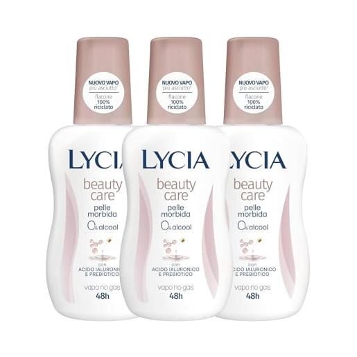 Generico lycia deodorante beauty care spray 3 pezzi 75ml
