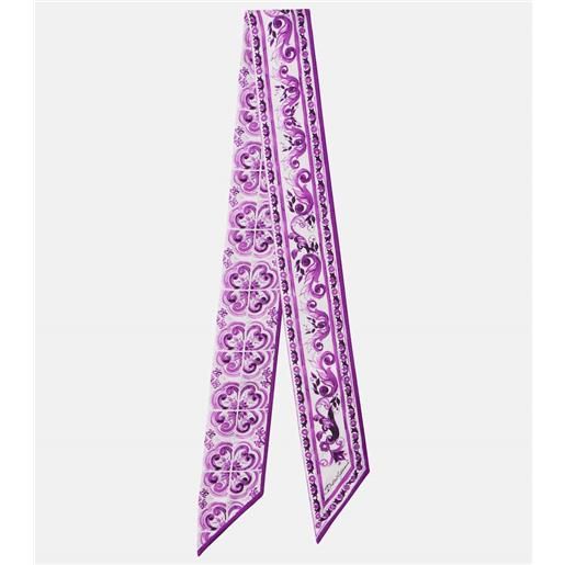 Dolce&Gabbana foulard majolica in twill di seta