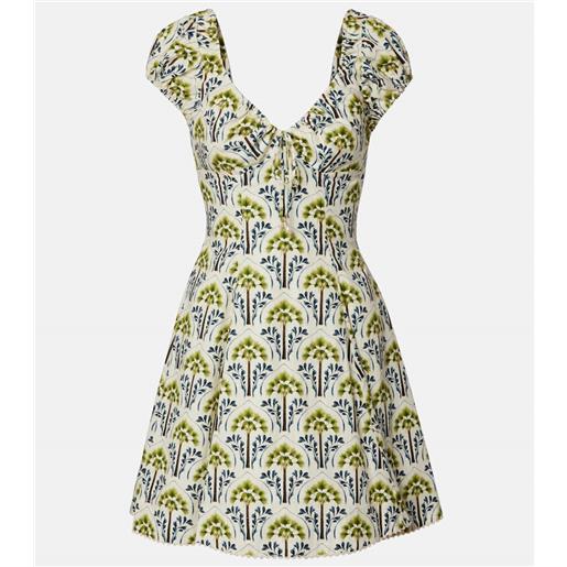 Agua by Agua Bendita abito corto mati moriche in popeline di cotone