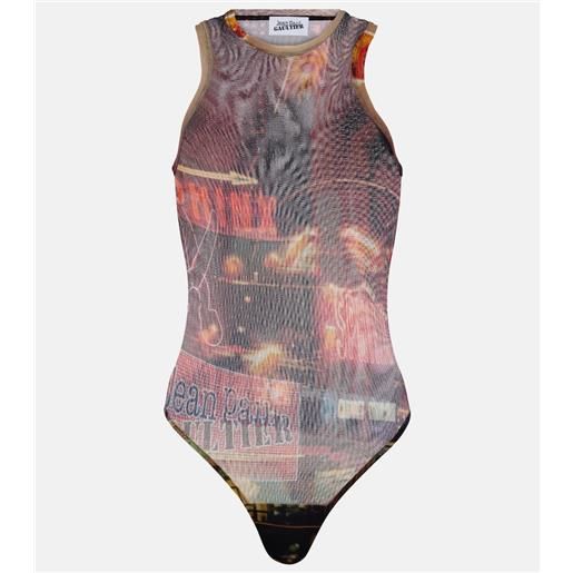 Jean Paul Gaultier jumpsuit in jersey con stampa