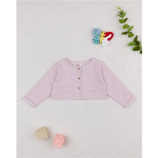 Prénatal cardigan bimba rosa ricamo cuore