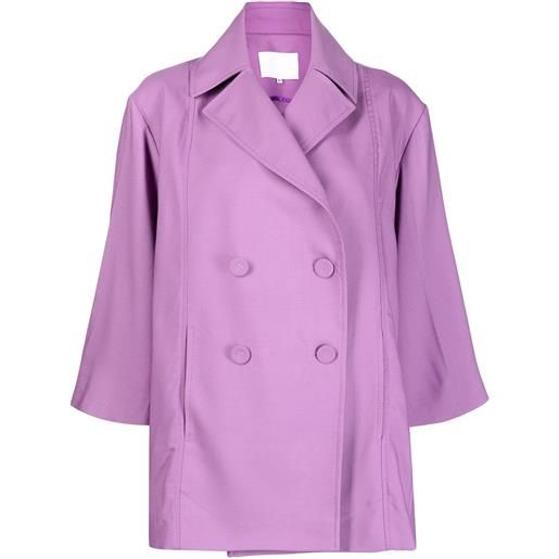 Costarellos blazer avvitato doppiopetto - viola