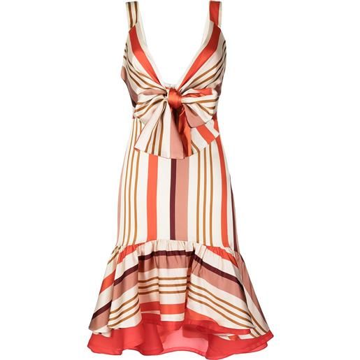 Silvia Tcherassi abito midi a righe arbore - arancione