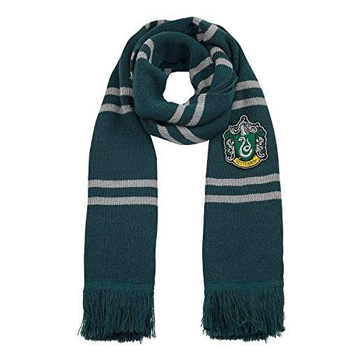 Cinereplicas - harry potter - sciarpa - ultra morbida - edizione deluxe - licenza ufficiale - casa serpeverde - 250 cm - verde e grigio