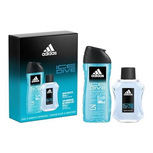 Adidas il cofanetto ice dive include un eau de toilette e un gel doccia
