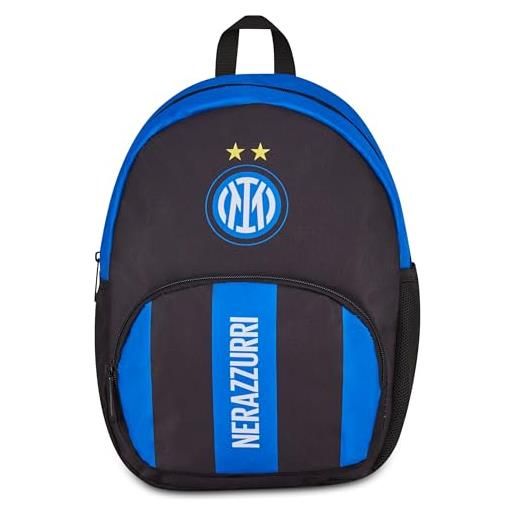 Seven zaino small inter, blu elettrico, zaino mono scomparto con tasca per borraccia e tasca frontale, capienza 14 litri, per bambino, asilo