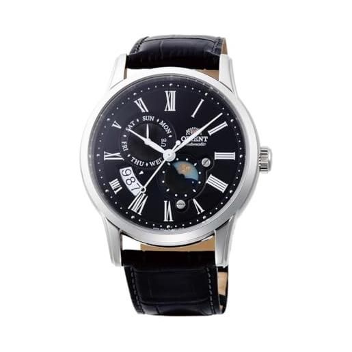 ORIENT Orologio Uomo Sun & Moon Acciaio Blu Automatico Giorno e Data RA- AK0308L10B