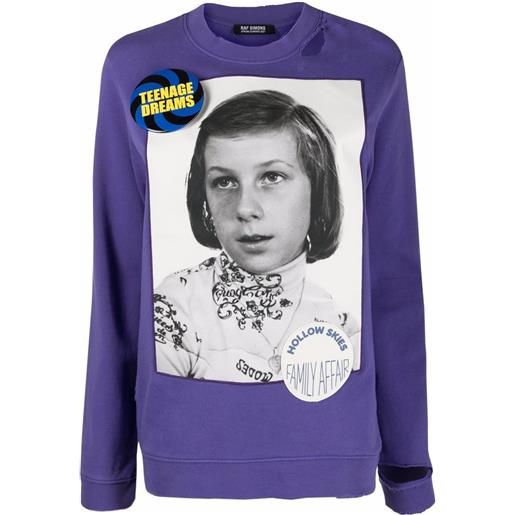 Raf Simons felpa con stampa - viola