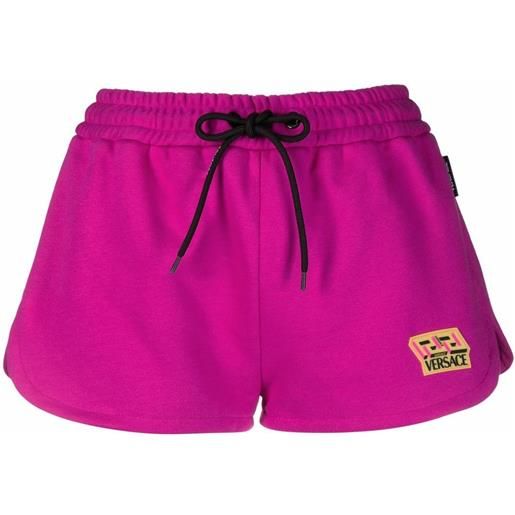 Versace shorts sportivi con coulisse - rosa