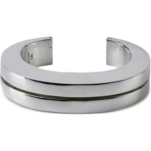 Nuoli Bracciale Infinity Argento, cinturino in tessuto nero, misura