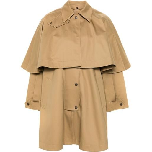 Chloé parka con mantella - marrone